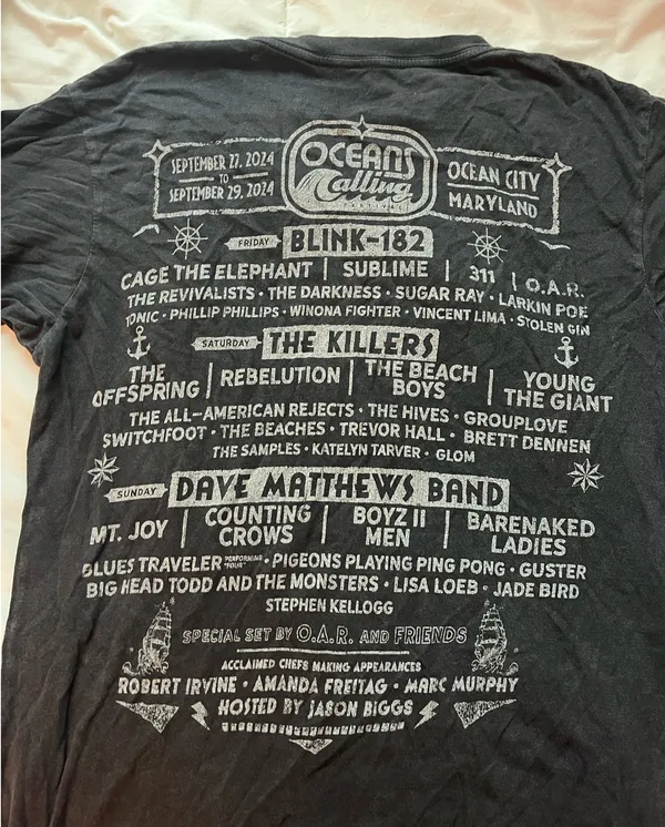 oceans calling t shirt Black Size M - Image 4