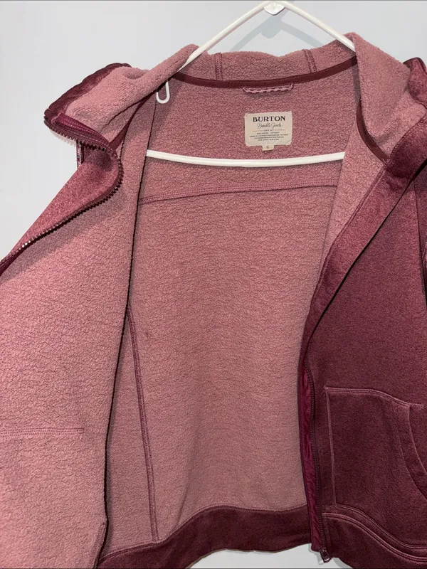 Burton Men's Full-Zip Hoodie in Burgundy - Image 5