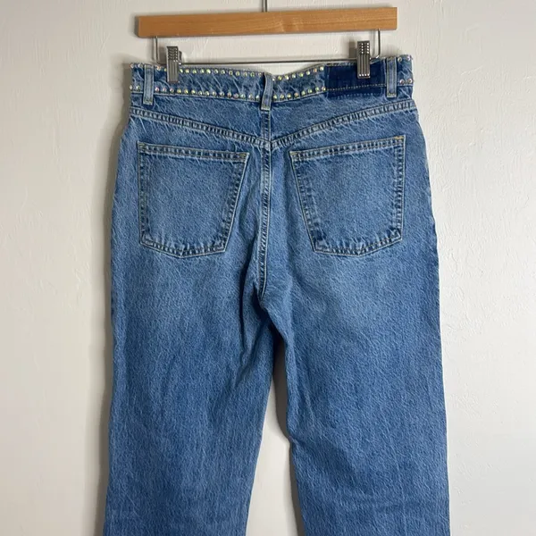 ASOS design Women's Blue Jeans‎ with Studded gem Details size 28 cute spring - Image 11