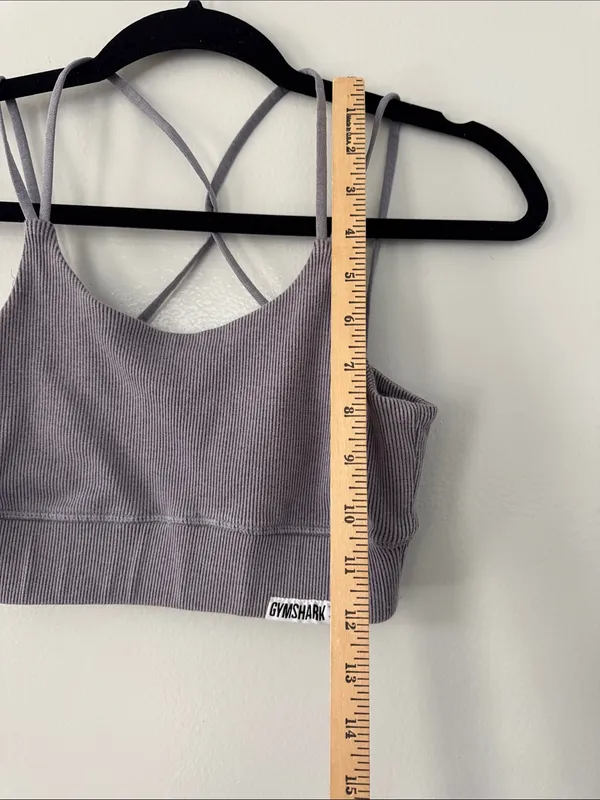 Gymshark Workout Sports Bra Ribbed Fair Condition Signs of Wear Gym Yoga - Image 4