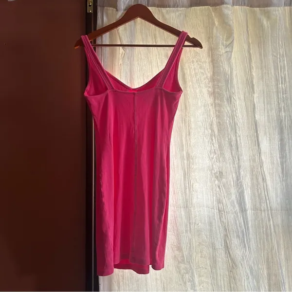 Aerie Ribbed Corset Bodycon Mini Dress‎ in Hot Pink Neon Size M - Image 6