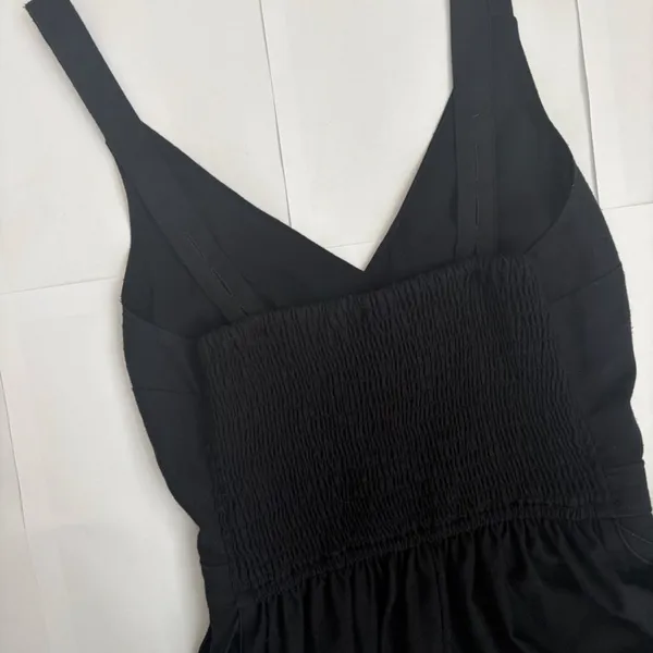 Abercrombie & Fitch Black Cropped Jumpsuit with Waist Tie - Image 2