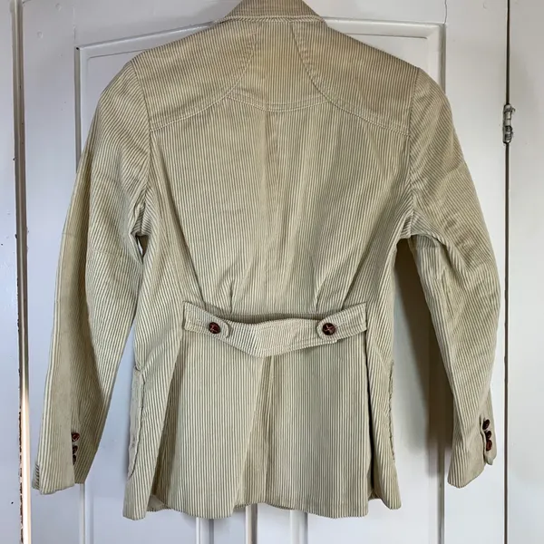 Vintage 70s Tan Corduroy‎ Blazer Jacket Academia Retro Preppy Women's Size 5/6 - Image 5