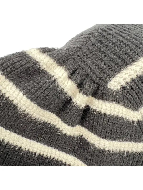 Bagatelle Striped Cardigan Sweater Preppy French Girl Black Ivory Size Large - Image 5