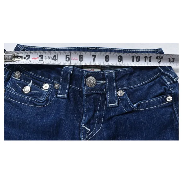 True Religion Julie Skinny Jeans Dark Wash Studded Pockets Low Rise Womens 25x33 - Image 8