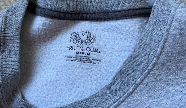 Cheetah Print Bow Sweatshirt Gray Size M - Image 2