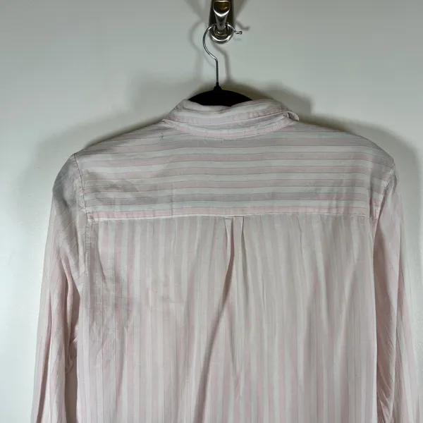 Victoria's‎ Secret Pink White Striped Cotton Sleep Shirt Nightgown Womens Large - Image 8