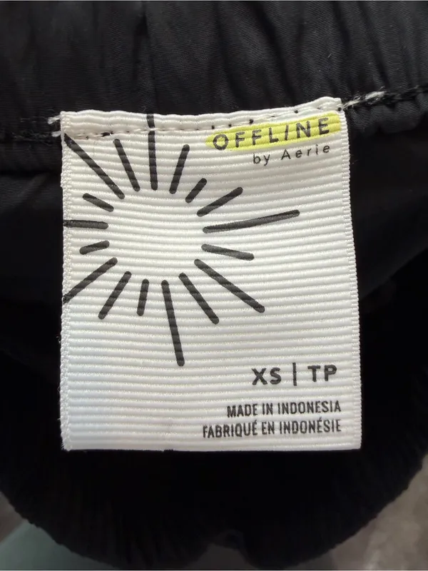Offline by aerie Cargo Baggy Track Pants in Black Size XS - Image 6