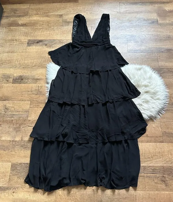 LULU’S Amazing Evening Black Tiered Maxi Dress - Image 6