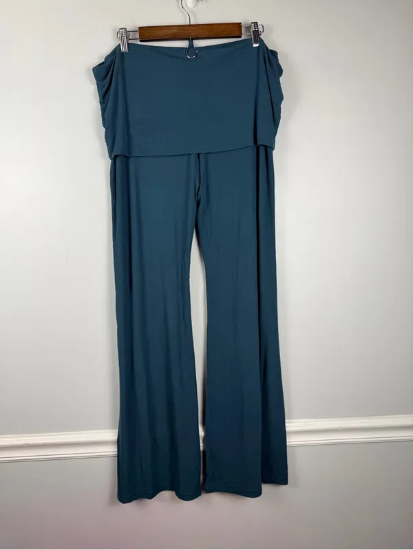Skims blue green folded down flare pants size 2XL - Image 5