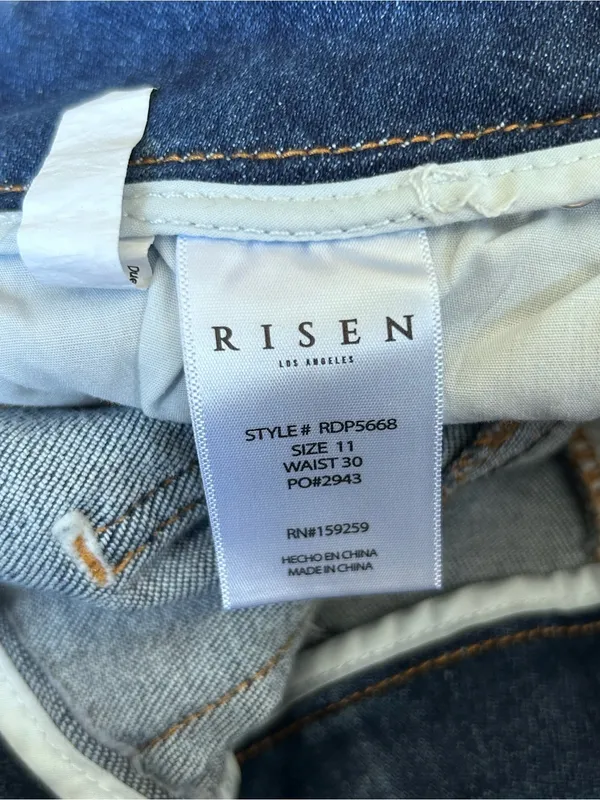 Risen Jeans High Rise Waist Flare Leg Jeans Size 11/30 - Image 7