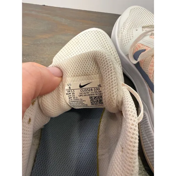 Nike Run Swift 2 Women's Size 8 White Peach Navy Running Shoes - Image 11