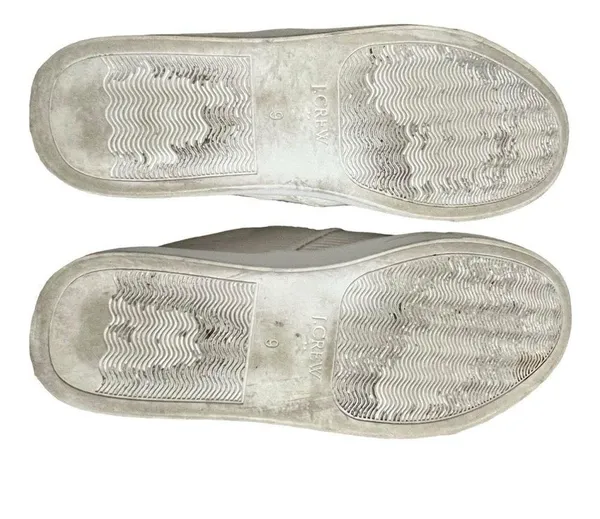 J Crew Woman's Ivory Corduroy Slip-On Sneakers with Sherpa Lining Cozy Size 9 - Image 5