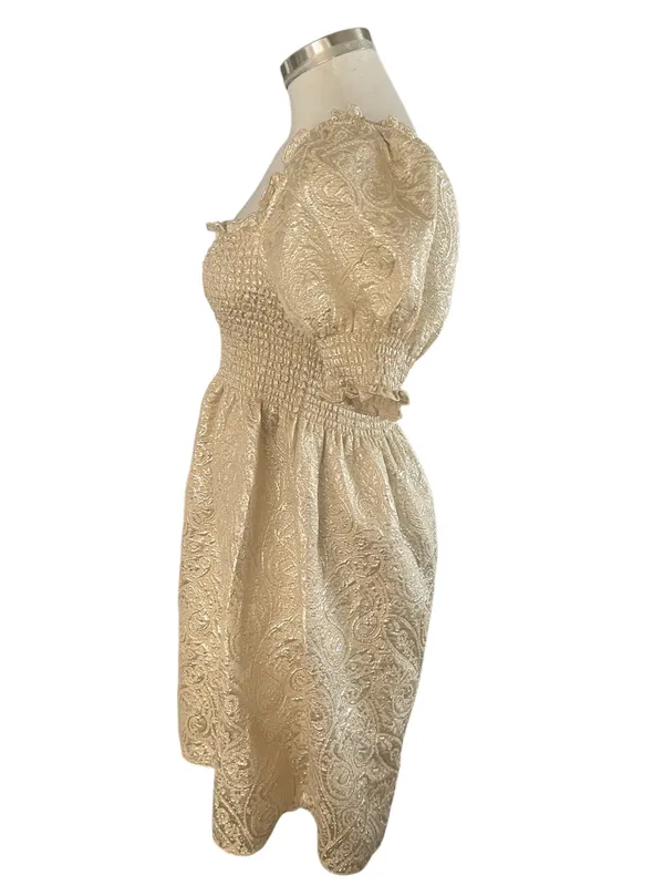The Hill House Home Athena Nap Dress Metallic Size Small - Image 6