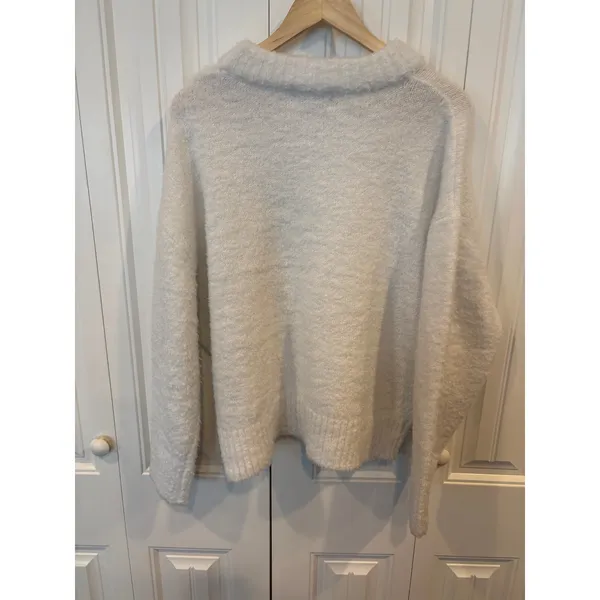 Free Assembly Cream Shimmer Mock Neck Sweater‎ Size XXL - Image 2