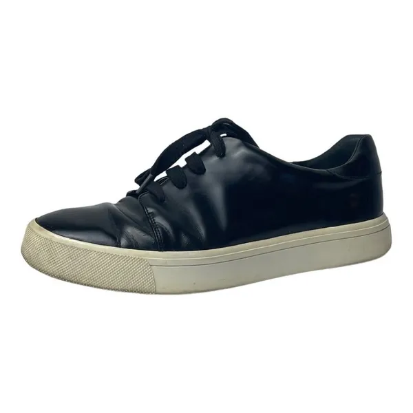 Vince Bale Black Leather Lace Up Platform Low Top Fashion Sneakers Size‎ 6.5 - Image 3