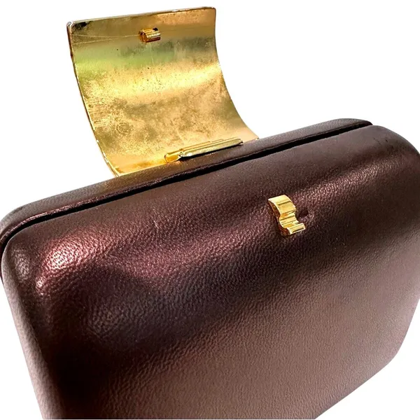 Inge Christopher Vintage Elegant‎ Rhinestone Clutch Chain Strap Women's Purple - Image 3