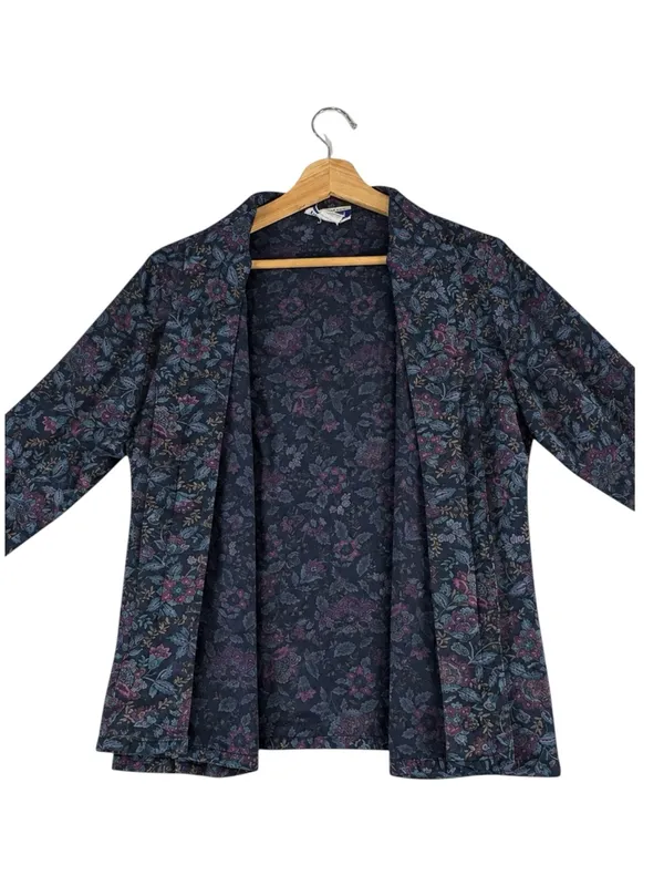 Vintage 90s Pendleton Womens 10 Floral Rayon Blouse Whimsigoth Button Down - Image 4