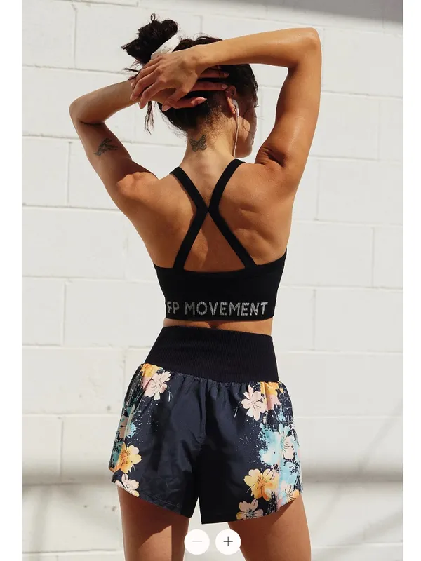 NWOT Free People Movement Carpe Diem Printed Shorts - Image 3