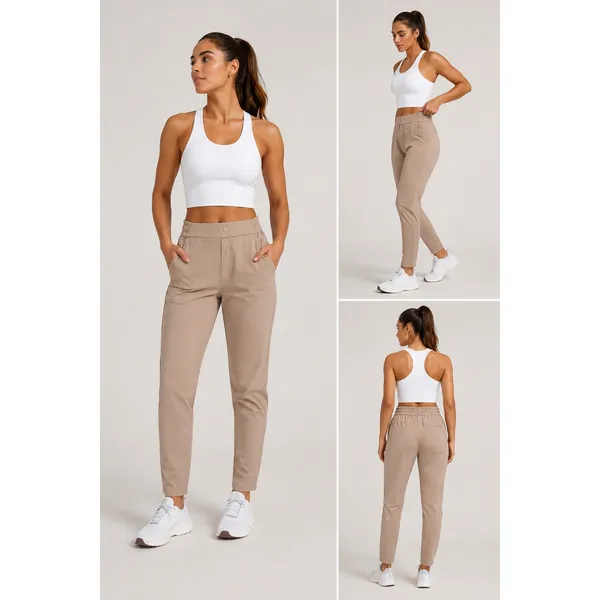 Zyia Active Athletic Pants Casual Khaki Joggers - Image 2