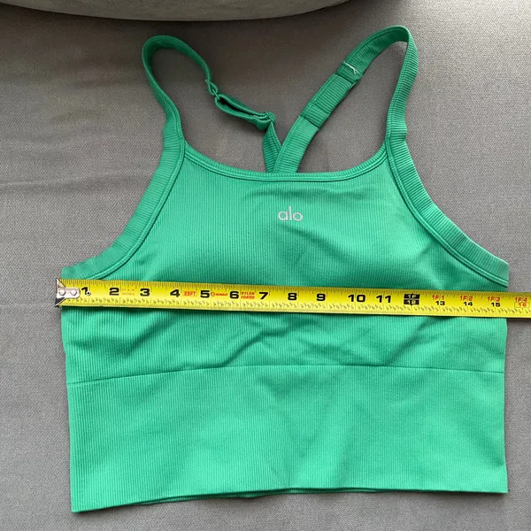 Alo Yoga Seamless Ribbed Favorite Bra Tank Lettuce L - Image 2