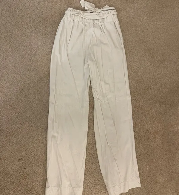 SoundStyle Cream Wide Leg Pants with Pockets - Image 4