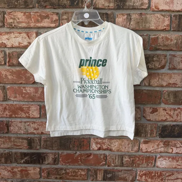 Prince Pickleball Cropped Boxy Tee Size XS Graphic Soft Womens NWOT - Image 2