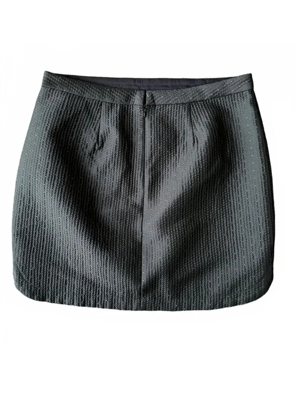 Madewell Mini Skirt Size 12 Black Silver Polka Dots Casual Work Classic City - Image 2