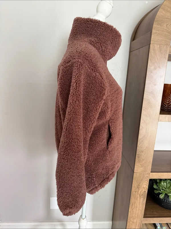 Lululemon Cozy Plush Sherpa Funnel Neck Sweater - Mauve size 2 - Image 2