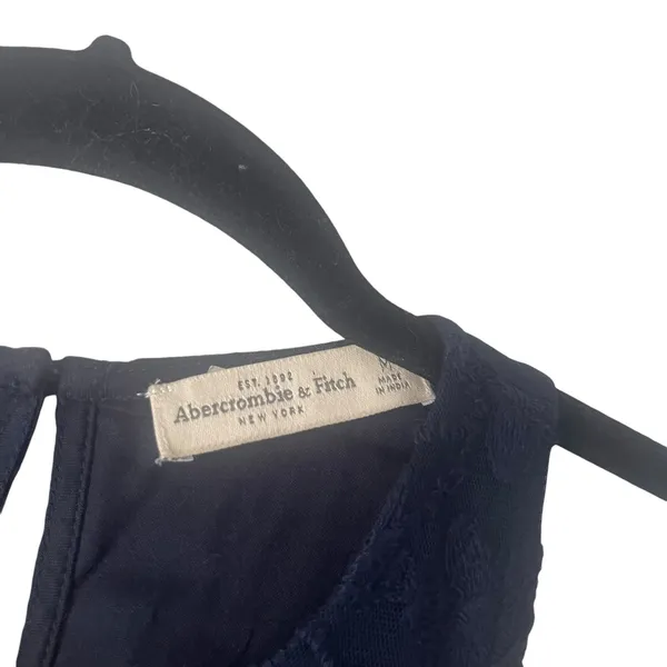 Abercrombie & Fitch Women Medium Blue‎ Lace Chiffon Fairy Grunge Mini Dress - Image 7