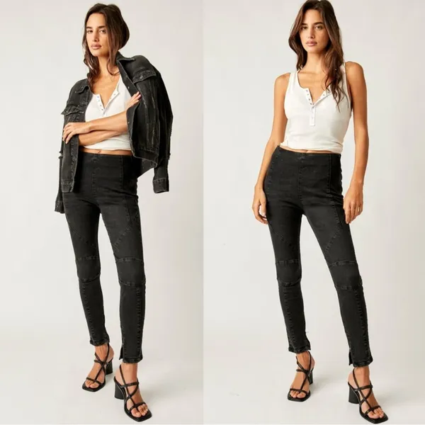 Free People We The Free Bella Moto Jeans - Image 3