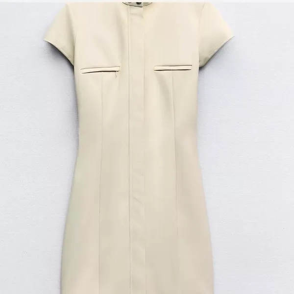 ZARA Beige Dress Mini - Image 3