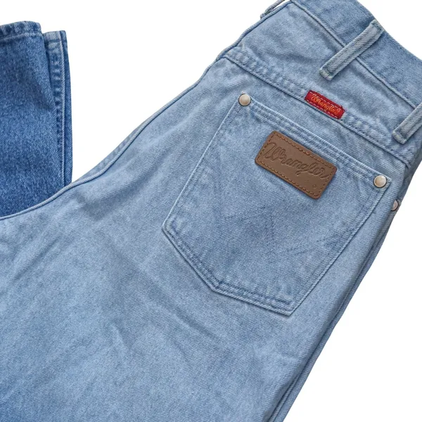 Vintage Wrangler Jeans Cowboy Cut Ombre Dip Dyed Made‎ in USA Size 11x34 14MWZ - Image 6