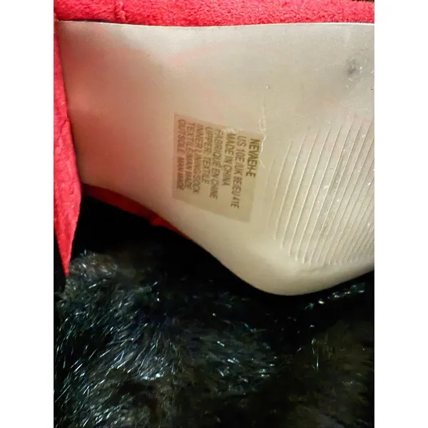 Shoedazzle Nevaeh Tall Zip Up Womens Thigh Boots 10 E Red Heels - Image 3