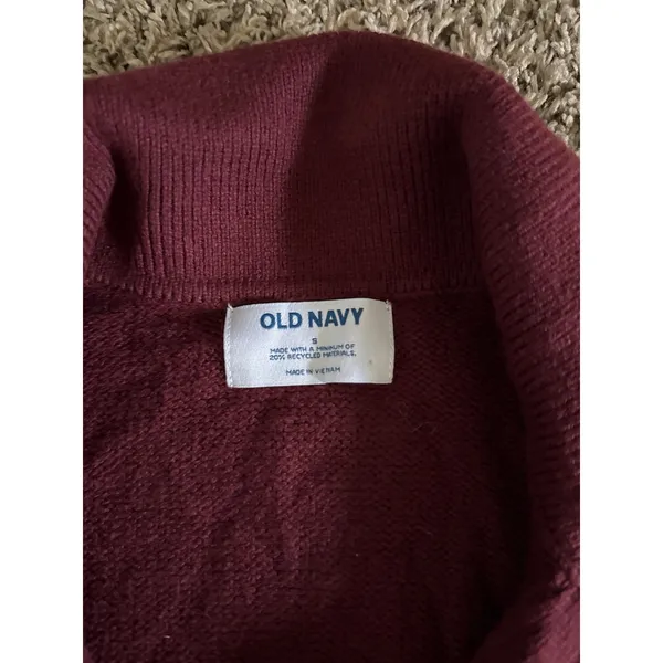 Old Navy Women's Maroon Polo Sweater Size small‎ - Image 3
