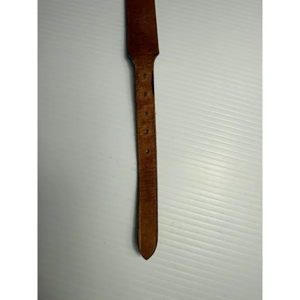 Silver Creek Collection Western Tooled Leather Belt Red Brown‎ Buckle 30 - Image 5