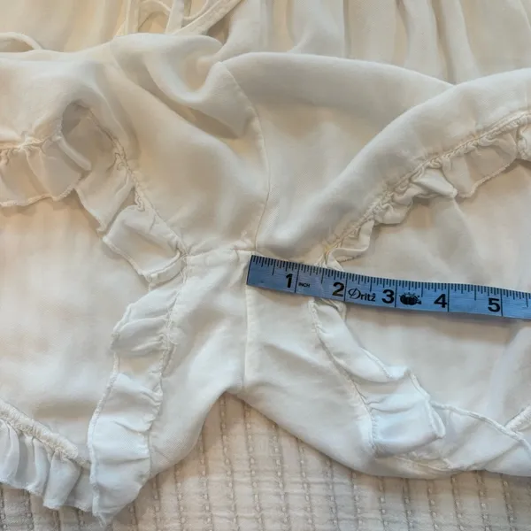 Brandy Melville John Galt White Gabriella Romper Off Shoulder OS Elastic Waist - Image 13