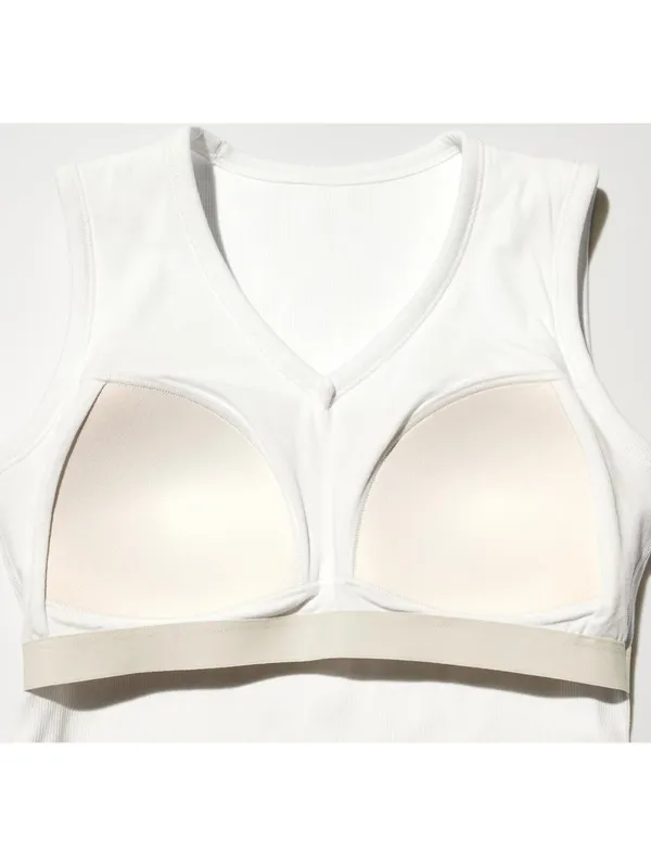 Uniqlo V-Neck Bra Top NWT Khaki XS - Image 3
