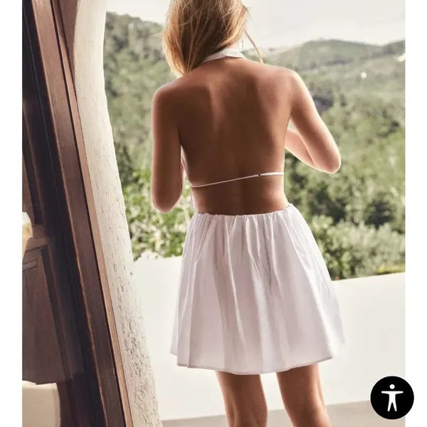 White Halter Dress/Romper - Image 3