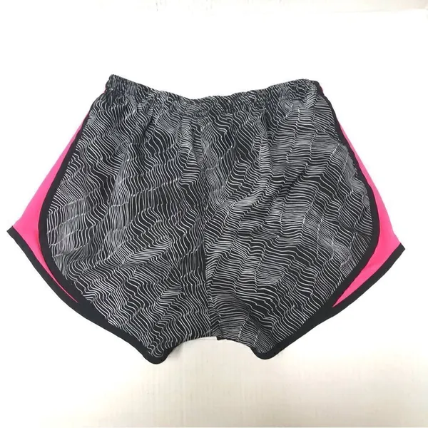 Nike dry fit‎ black squiggle & hot pink athletic running shorts S/M - Image 2