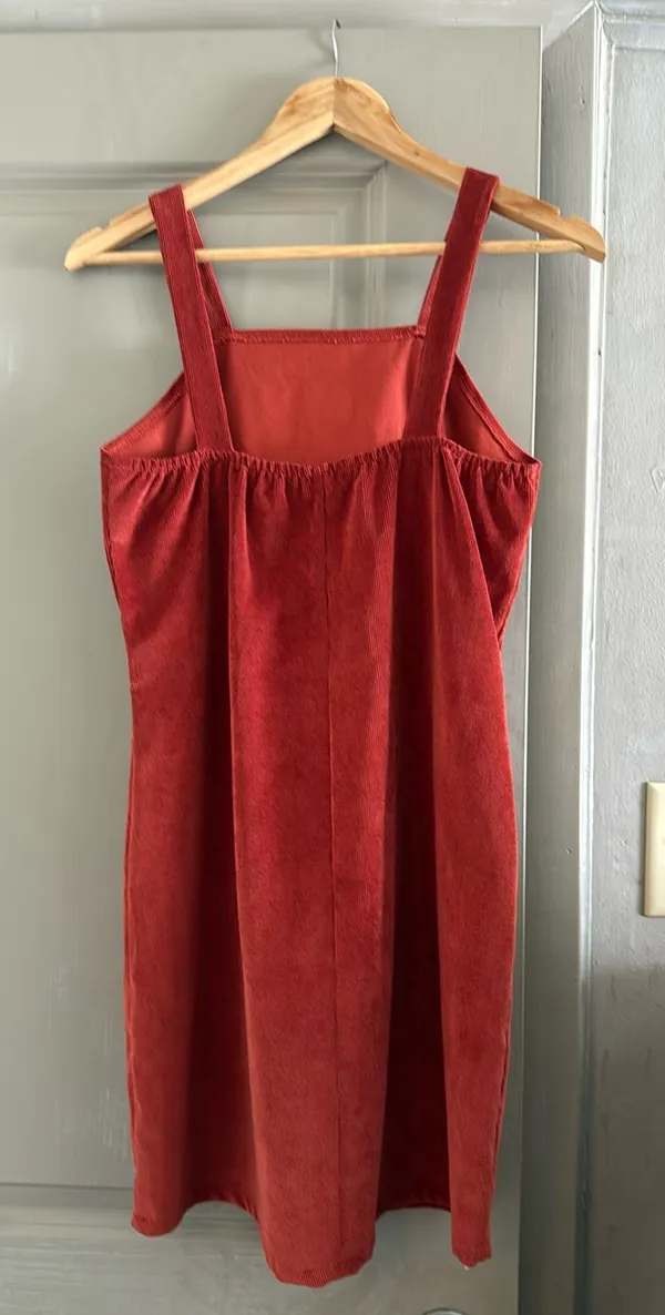 Suede overall dress Red Size M - Image 2