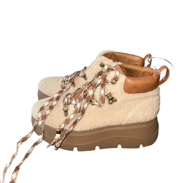 NEW ZODIAC Women's, Billie Boot Sherpa Lined Combat Sneaker IN Natural Caramel - Image 7