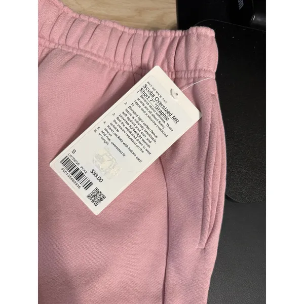 New Lululemon Scuba Oversized Mid Rise Short - Pink - Small RARE - Image 7