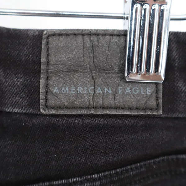 American Eagle Outfitters Skinny Jeans Womens 6 Long Black Denim Distressed - Image 4