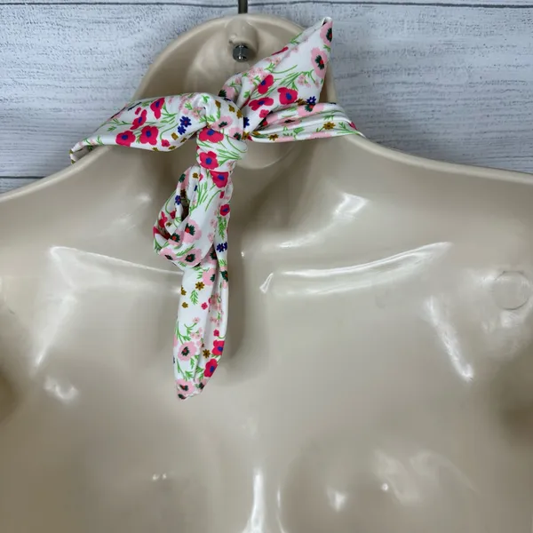 Lulus Womens size Medium Vacation Calling White Floral O-Ring One Piece Swimsuit - Image 7