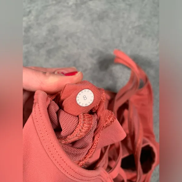 Lululemon athletica stash to dash Coral Sports Bra 8 - Image 6