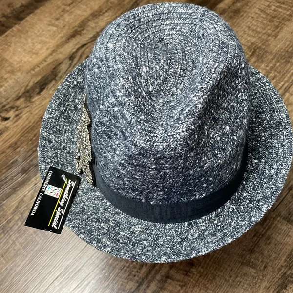 SOMETHING SPECIAL Fedora Gray Fall Boho Embellished Band Bucket Hat - Image 11