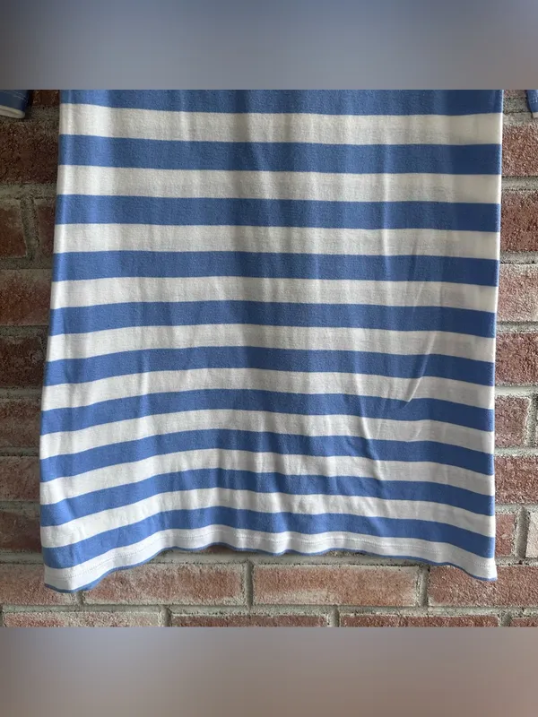 Ralph Lauren Striped Dress Embroidered Logo Women’s Small Blue White Preppy - Image 3