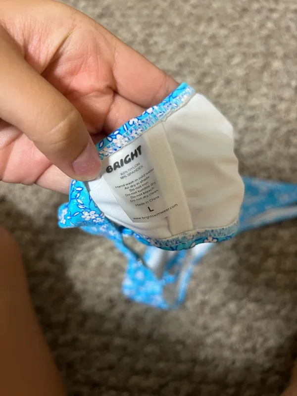 Bright Swimwear Bikini Set Blue Floral - Image 5