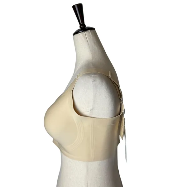LetsJoli Jelly Bra Women Large Beige NWT Wireless Push Up Full Coverage Support - Image 6